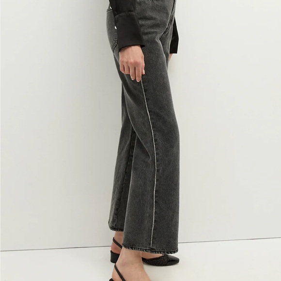 Veronica beard grey straight leg sparkle side jeans - Picture 2 of 6